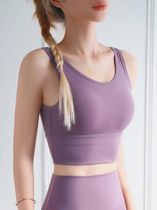 Wrap Solid Shockproof Breathable Sports Bra