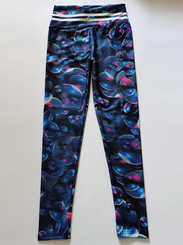 Bubble Printed Quick-Dry Hip-Lifting Sports Leggings