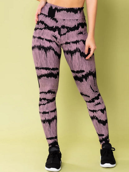 Striped Printed Skinny Leg Wrap Leggings