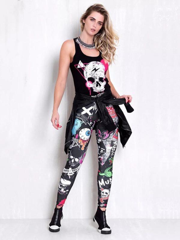 Fashion Printed Wrap Sports Leggings