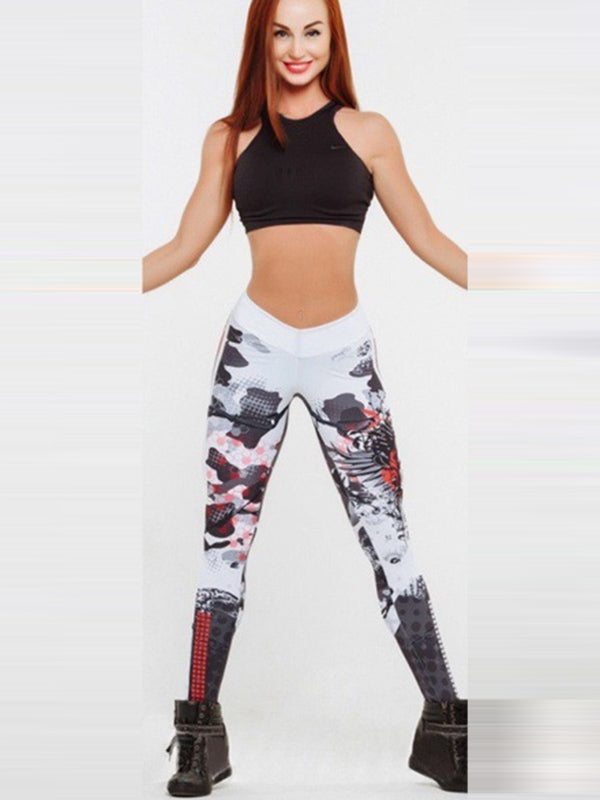 Skull Printed Ninthsports Leggings