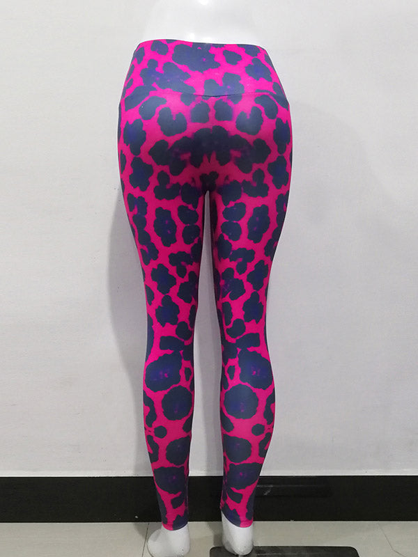 Leopard Print Empire Slim Breathable Yoga Athletic Leggings