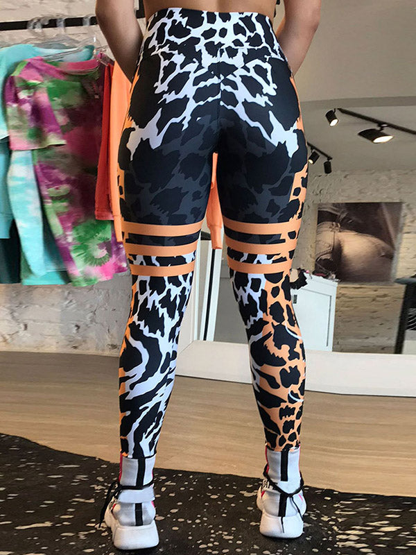 Fashion Leopard Print Empire Tight Running Fitness Yoga Leggings