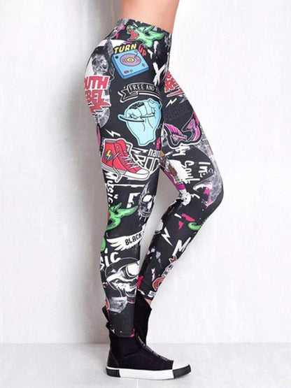 Fashion Printed Wrap Sports Leggings