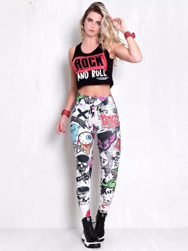 Fashion Printed Wrap Sports Leggings