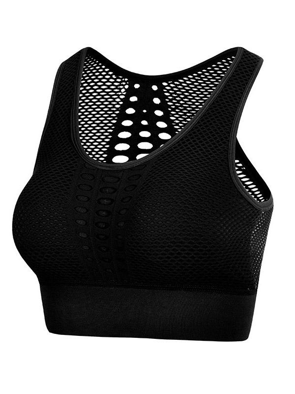 Solid Hollow Quick Dry Sports Bra