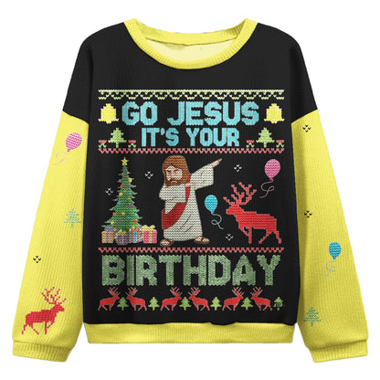 Unisex Go Jesus It's Your Birthday Ugly Sweater