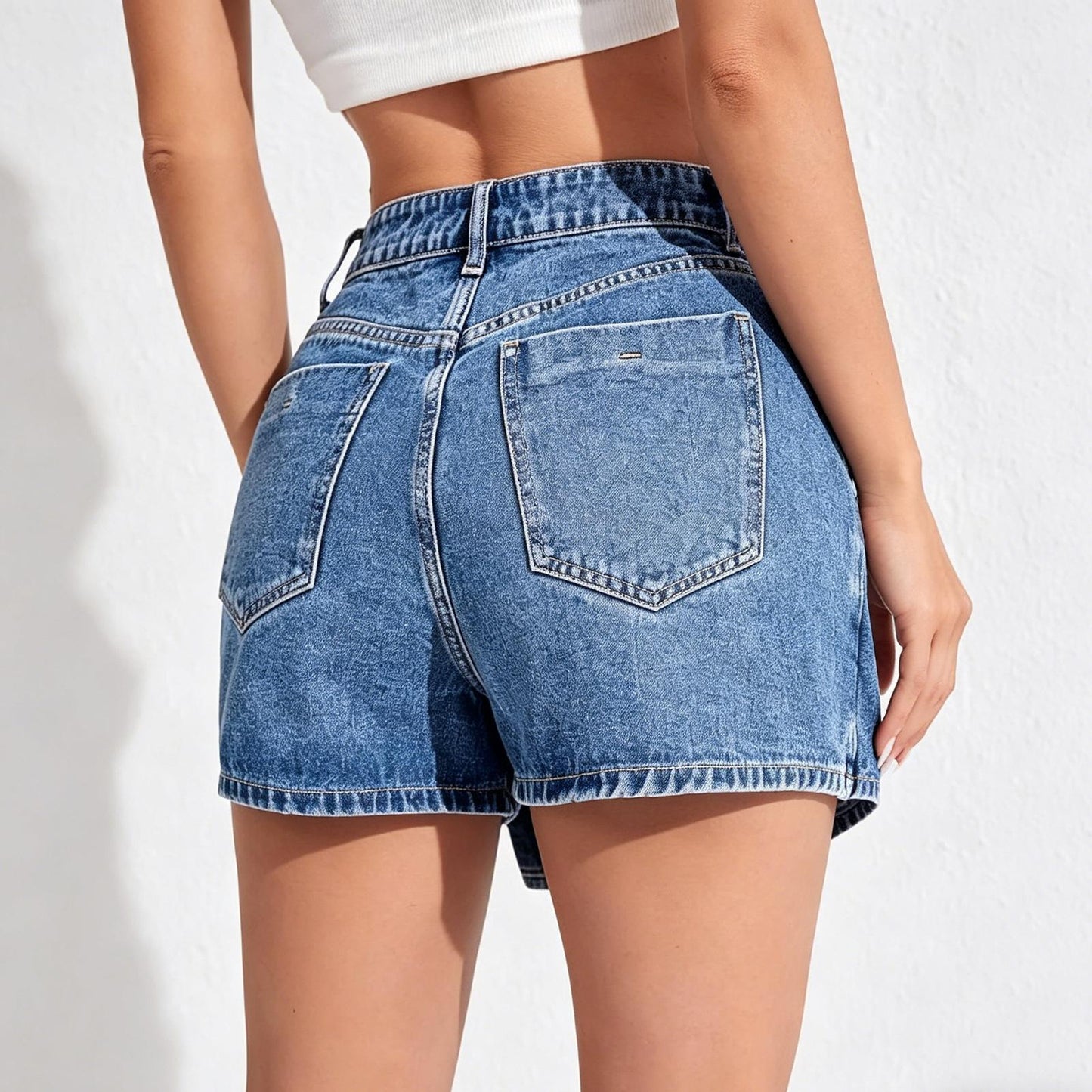 Jean Skort Mid Rise Button Front Jean Skirts with Shorts Casual Summer Mini Skorts for Dating Streetwear astounding