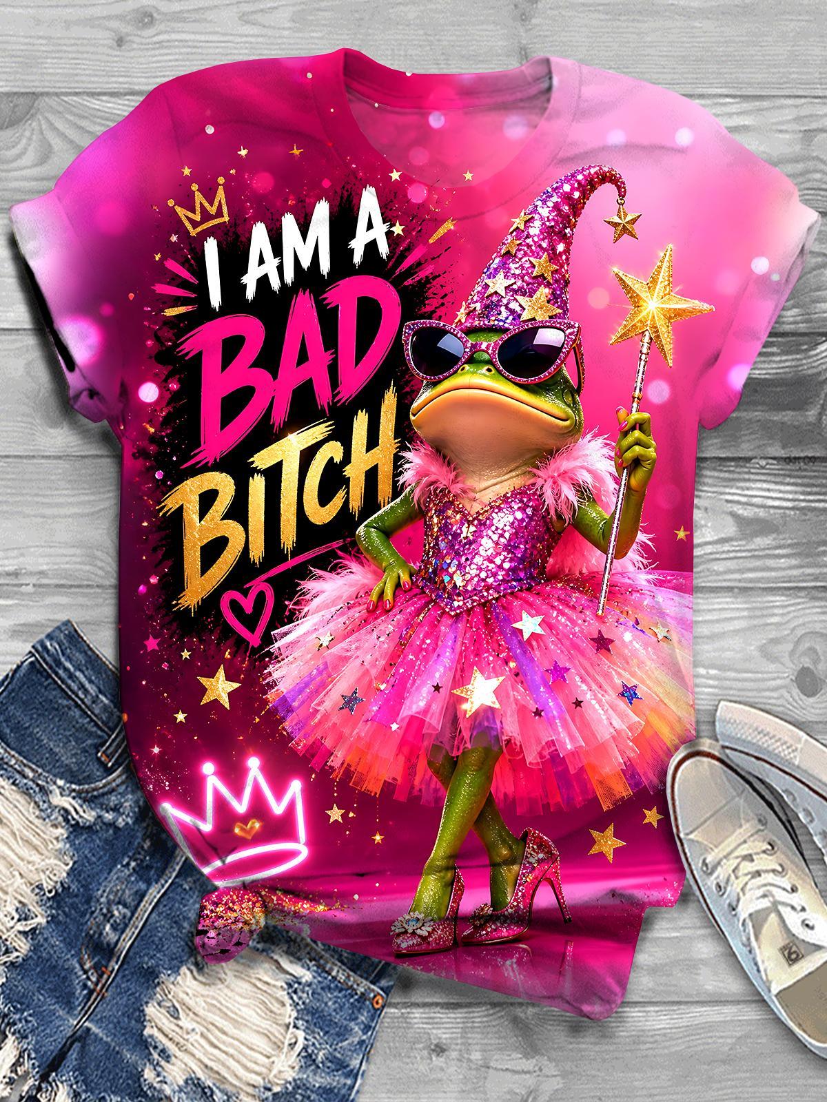 I Am A Bad Bitch Women's Short Sleeve Crew Neck T-shirt